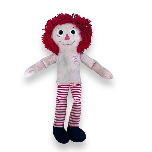 Raggedy Ann Doll Vintage 18" Unbranded I Love You Heart No Clothes Cute Floppy - Picture 4 of 13